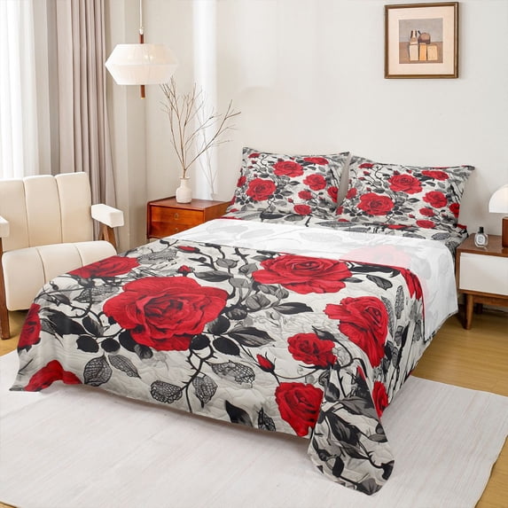 Castle Fairy Chic Floral Rose Full Size Sheets 4-Piece for Female Men Women,Vintage Aesthetic Breathable Bed Sheets,Romantic Flowers Lightweight Sheet Sets,Microfiber Bedroom Decor