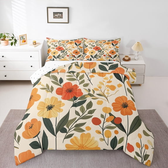 Castle Fairy 3-Piece Queen Comforter Set, Flower Rustic Design