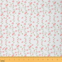 Castle Fairy Chic Flower Fabric by the Yard 1 Yard,Pink Green Home Decor Fabric by the Yard,Dreamy Princess Room Decor Fabric by the Yard,Super Cozy Room Decor