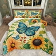 thumbnail image 1 of Castle Fairy Chic Flowers Bedding Comforter Set 2pcs for Boys Girls,Floral Sunflower Butterfly Twin Comforter Sets Microfiber,Vintage Aesthetic Breathable Bedding Set,Lightweight Room Decor, 1 of 8