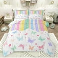 thumbnail image 1 of Castle Fairy Child Boys Girls Flying Butterflies Bedding Comforter Set 2pcs,Chic Floral Polka Dots Twin Comforter Sets Microfiber,Geometric Colorful Stripes Breathable Bedding Set, 1 of 8