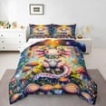 thumbnail image 1 of Castle Fairy Child Cute Floral Axolotl Twin Comforter Sets,Cartoon Pink Animal Bedding Set, 1 of 8