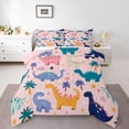 thumbnail image 1 of Castle Fairy Child Kawaii Animal Dino Full Size Comforter Sets,Cute Dinosaur Bedding Sets, 1 of 8