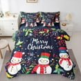 thumbnail image 1 of Castle Fairy Child Merry Christmas 7pcs Bedding Comforter Set,Cartoon Snowman Queen Bedding Sets Super Cozy,Polka Dots Queen Sheet Sets,Breathable Home Decor, 1 of 8