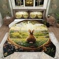 thumbnail image 1 of Castle Fairy Child Teenagers Cartoon Animal Rabbit Bedding Comforter Set 2pcs,Spring Garden Flowers Butterfly Twin Comforter Sets Microfiber,Rustic Cottage Cabin Breathable Bedding Set, 1 of 8
