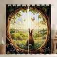 thumbnail image 1 of Castle Fairy Child Teenagers Cartoon Animal Rabbit Black Out Curtains,Spring Garden Flowers Butterfly Curtains Pack of 2 (42x63 Each),Rustic Cottage Cabin Bedroom Curtains,Ultra Soft Home Decor, 1 of 6