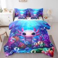 thumbnail image 1 of Castle Fairy Children Cartoon Axolotl Bedding Comforter Set,Salamander Full Bedding Set, 1 of 8