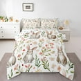 thumbnail image 1 of Castle Fairy Children Cartoon Rabbit 3 Pieces Queen Comforter Set,Floral Animal Ultra Soft Bedding Sets,Kawaii Wildlife Bedding Comforter Set,Lightweight Room Decor, 1 of 8