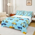 thumbnail image 1 of Castle Fairy Children Cartoon Truck 4 Pieces Queen Sheet Sets,Construction Vehicles Ultra Soft Flat Sheet,Equipment Car Queen Fitted Sheet,Luxury Bedroom Decor, 1 of 7
