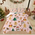 thumbnail image 1 of Castle Fairy Children Gingerbread Man 2pcs Bedding Comforter Set,Christmas Tree Twin Comforter Sets,Festival Xmas Breathable Bedding Set,Super Cozy Room Decor, 1 of 8
