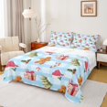 thumbnail image 1 of Castle Fairy Children Gingerbread Man 4 Pieces Queen Sheet Sets,Geometric Lattice Ultra Soft Flat Sheet,Christmas Tree Queen Fitted Sheet,Breathable Home Decor, 1 of 7