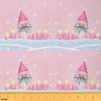 Castle Fairy Children Kawaii Gnome Fabric by the Yard 1 Yard,Merry Christmas Home Decor Fabric by the Yard,Winter Snowflake Room Decor Fabric by the Yard,Luxury Bedroom Decor