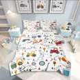 thumbnail image 1 of Castle Fairy Children Kawaii Tractor 7-Piece Twin Bedding Sets,Construction Vehicles Bedding Comforter Set,Cartoon Dinosaur Breathable Sheet Sets,Breathable Home Decor, 1 of 8