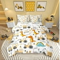 thumbnail image 1 of Castle Fairy Children Kawaii Tractor 7 Pieces Bedding Comforter Set,Construction Vehicles Full Bedding Set Lightweight,Cartoon Dinosaur Fitted Sheet Flat Sheet,Breathable Home Decor, 1 of 8