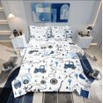 thumbnail image 1 of Castle Fairy Children Kawaii Tractor 7pcs Bedding Comforter Set,Construction Vehicles Queen Bedding Sets Super Cozy,Cartoon Dinosaur Queen Sheet Sets,Breathable Home Decor, 1 of 8