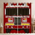 thumbnail image 1 of Castle Fairy Children Kids Cartoon Fire Truck Curtains Pack of 2 (42x84 Each),Firefighter Car Curtains Blackout,Car Theme Bedroom Curtains,Ultra Soft Home Decor, 1 of 6