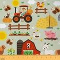 thumbnail image 1 of Castle Fairy Children Pig Rooster Sheep Fabric by the Yard 5 Yards,Cartoon Truck Fabric for Sewing,Rustic Farmhouse Home Decor Fabric by the Yard,Ultra Soft Home Decor, 1 of 6