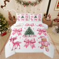 thumbnail image 1 of Castle Fairy 2-Piece Twin Size Comforter Set, Bow Gingerbread and Deer Christmas Print, 1 of 8