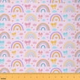 thumbnail image 1 of Castle Fairy Children Rainbow Bowknot Fabric by the Yard 1 Yard,Dreamy Princess Home Decor Fabric by the Yard,Love Heart Print Room Decor Fabric by the Yard,Luxury Bedroom Decor, 1 of 6
