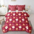 thumbnail image 1 of Castle Fairy Children Santa Claus 7-Piece Twin Bedding Sets,Cartoon Bear Bedding Comforter Set,Merry Christmas Breathable Sheet Sets,Lightweight Room Decor, 1 of 8