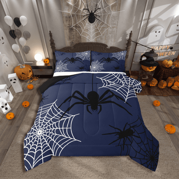 Castle Fairy 3-Piece Full Comforter Set - Kids Spooky Spider Halloween