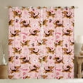 thumbnail image 1 of Castle Fairy Children Teenagers Adults Cartoon Dachshund Black Out Curtains,Pink Love Heart Print Curtains Pack of 2 (42x63 Each),Cute Animal Dog Pet Bedroom Curtains,Super Cozy Room Decor, 1 of 6