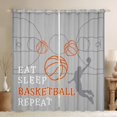 thumbnail image 1 of Castle Fairy Children Teens Adults Eat Sleep Basketball Black Out Curtains,Grey Orange Curtains Pack of 2 (42x63 Each),Sport Gamer Bedroom Curtains,Ultra Soft Home Decor, 1 of 6