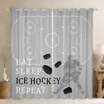 thumbnail image 1 of Castle Fairy Children Teens Adults Eat Sleep Ice Hockey Blackout Curtains Set of 2 (52x84 Each),Black Grey Window Curtains,Sport Gamer Curtains and Drapes,Ultra Soft Home Decor, 1 of 6