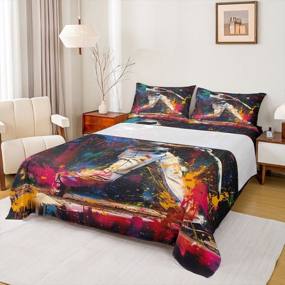 Castle Fairy Children Teens Baseball Print Twin Sheet Sets,Ball Gamer Bedding