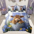 thumbnail image 1 of Castle Fairy Children Teens Boys Girls Farm Animal Cattle Bedding Comforter Set 7-Piece,Floral Farmhouse Cow King Bedding Sets,Western Vintage Aesthetic Ultra Soft Bed Sheets,Luxury Bedroom Decor, 1 of 8