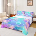 thumbnail image 1 of Castle Fairy Children Teens Girls Marine Mermaid Full Size Sheets 4-Piece,Sea Princess Breathable Bed Sheets,Abstract Gradient Lightweight Sheet Sets,Super Cozy Room Decor, 1 of 7