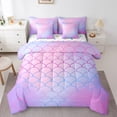 thumbnail image 1 of Castle Fairy Children Teens Girls Ocean Mermaid Bedding Comforter Set 7pcs,Cute Sea Princess Queen Bedding Sets Super Cozy,Abstract Gradient Ombre Queen Sheet Sets,Luxury Bedroom Decor,Reversible, 1 of 8