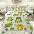 thumbnail image 1 of Castle Fairy Children Teens Green Frog 3 Pieces Queen Comforter Set,Flower Animal Ultra Soft Bedding Sets,Kawaii Wildlife Bedding Comforter Set Breathable,Lightweight Room Decor,Reversible, 1 of 8