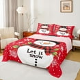 thumbnail image 1 of Castle Fairy Children Teens Kawaii Xmas Snowman 3Pcs Twin Sheet Sets,Merry Christmas Twin Fitted Sheet,Happy New Year Breathable Flat Sheet,Super Cozy Room Decor, 1 of 7