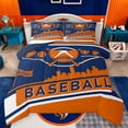 thumbnail image 1 of Castle Fairy Children Teens Sport Baseball 3 Pieces Queen Comforter Set,Ball Gamer Ultra Soft Bedding Sets,Grey Blue Bedding Comforter Set Breathable,Microfiber Bedroom Decor,Reversible, 1 of 8