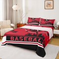 thumbnail image 1 of Castle Fairy Children Teens Sport Baseball 4pcs Bed Sheets,Ball Gamer King Sheets,Black Red Super Cozy Sheet Set,Microfiber Bedroom Decor, 1 of 7