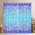 thumbnail image 1 of Castle Fairy Christmas Snowflakes Blackout Curtains Set of 2 (52x84 Each),Bling Glitter Window Curtains,Gradient Ombre Curtains and Drapes,Luxury Teenagers Bedroom Decor, 1 of 6