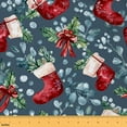 thumbnail image 1 of Castle Fairy Christmas Stockings Fabric by the Yard 3 Yards,Merry Christmas Sewing Fabric,Festival Xmas Fabric for Sewing,Breathable Home Decor, 1 of 6