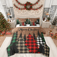 thumbnail image 1 of Castle Fairy Christmas Tree 7-Piece Twin Bedding Sets for Teenagers,Geometric Plaid Bedding Comforter Set,Lodge Cabin Breathable Sheet Sets,Super Cozy Room Decor, 1 of 8