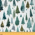 thumbnail image 1 of Castle Fairy Christmas Tree Fabric by the Yard 2 Yards for Teens,Teal Green Room Decor Fabric by the Yard,Botanical Plants Sewing Fabric,Microfiber Bedroom Decor, 1 of 6