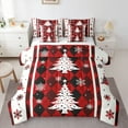 thumbnail image 1 of Castle Fairy Christmas Tree Snowflake 7-Piece Bedding Comforter Set for Women Men Teens,Happy New Year King Bedding Sets,Geometric Plaid Grid Ultra Soft Bed Sheets,Super Cozy Room Decor, 1 of 8