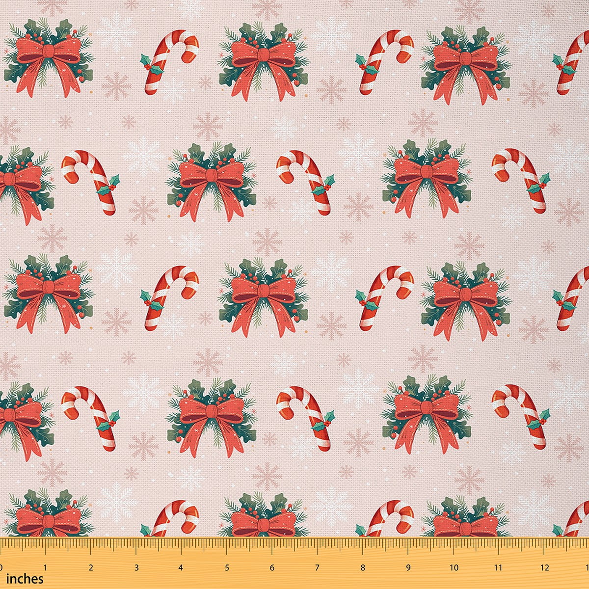 Castle Fairy Christmas Wreath Fabric by the Yard 5 Yards for Girls,Cartoon Bowknot Fabric for Sewing,Gingerbread Man Home Decor Fabric by the Yard,Microfiber Bedroom Decor