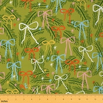 Castle Fairy Colorful Bowknot Fabric by the Yard 1 Yard,Polka Dots Home Decor Fabric by the Yard,Starry Print Room Decor Fabric by the Yard,Lightweight Merry Christmas Room Decor