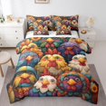 thumbnail image 1 of Castle Fairy Colorful Chicken Twin Bedding Sets 7-Piece for Female Men,Farmhouse Animal Bedding Comforter Set Microfiber,Kawaii Rooster Breathable Sheet Sets,Luxury Bedroom Decor,Reversible, 1 of 8