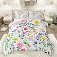 thumbnail image 1 of Castle Fairy Colorful Flowers 3 Pieces Queen Comforter Set for Boys Girls,Chic Floral Blossoms Ultra Soft Bedding Sets,Retro Vintage Aesthetic Bedding Comforter Set Breathable,Ultra Soft Home Decor, 1 of 8