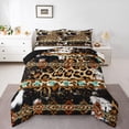 thumbnail image 1 of Castle Fairy Cow Print 3-Piece Full Size Comforter Sets for Teens Women Men,Bohemian Aztec Bedding Comforter Set,Exotic Style Lightweight Bedding Sets,Super Cozy Room Decor, 1 of 8