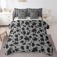 thumbnail image 1 of Castle Fairy Cow Print Bedding Comforter Set 7-Piece for Kids Children,Black Grey King Bedding Sets,Farmhouse Animal Ultra Soft Bed Sheets,Super Cozy Room Decor,Reversible, 1 of 8