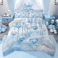 thumbnail image 1 of Castle Fairy Crystal Love Heart Queen Comforter Set,Valentine's Day Bedding Comforter Set, 1 of 8