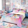 thumbnail image 1 of Castle Fairy Cute Angel Girl Queen Sheets 4 Pieces,Sparkle Cloud Pattern Queen Sheet Sets,Pink White,1 Fitted Sheet, 1 Flat Sheet and 2 Pillowcases, 1 of 6