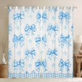 thumbnail image 1 of Castle Fairy Cute Bow-Tie Curtains Pack Of 2 (42X84 Each) for Children Girls,Stars Print Curtains Blackout,Geometric Grid Plaid Bedroom Curtains,Lightweight Room Decor, 1 of 6